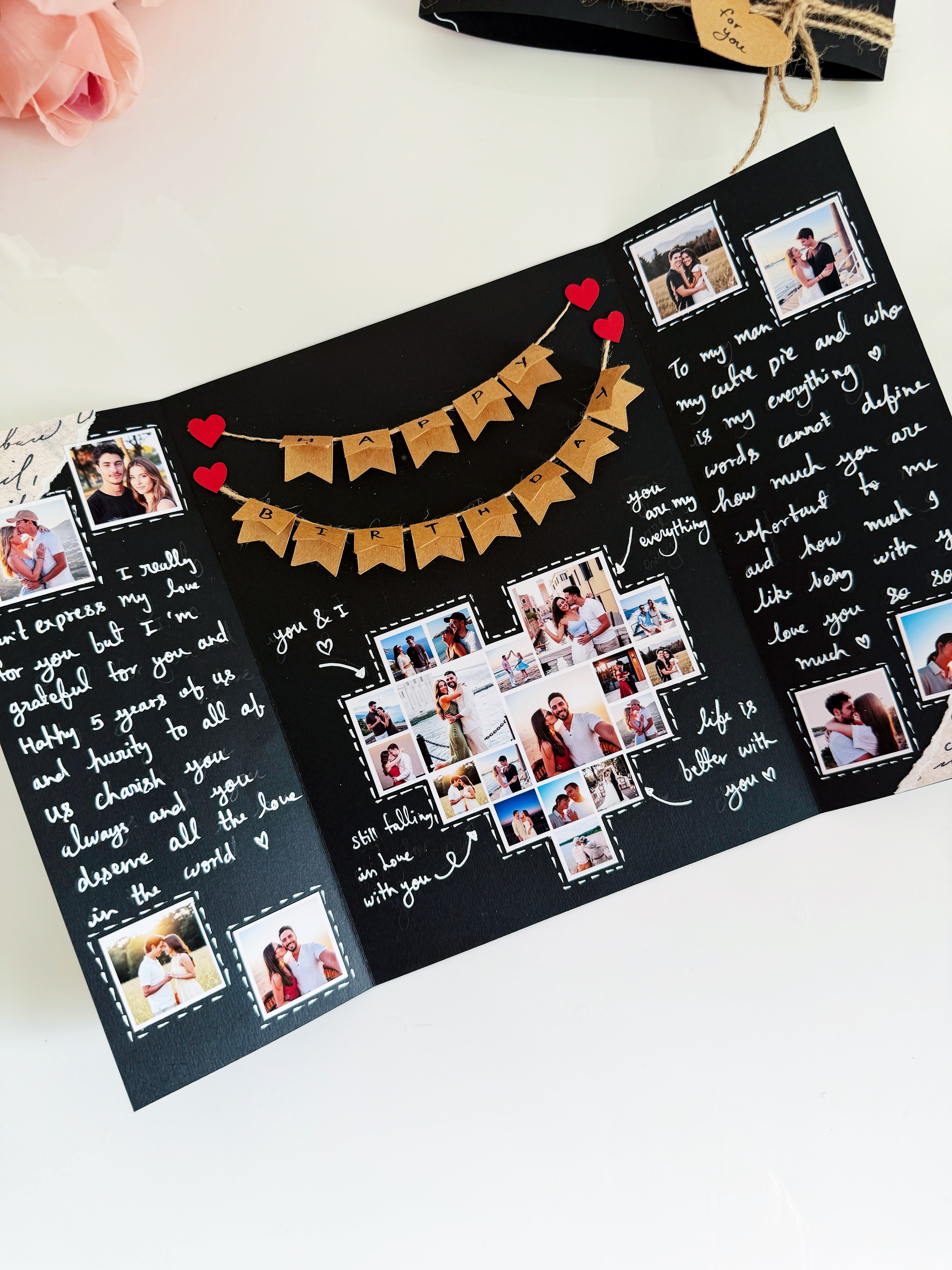 Timeless Birthday Fold Card – Handmade Surprise Gift Card for Someone Special