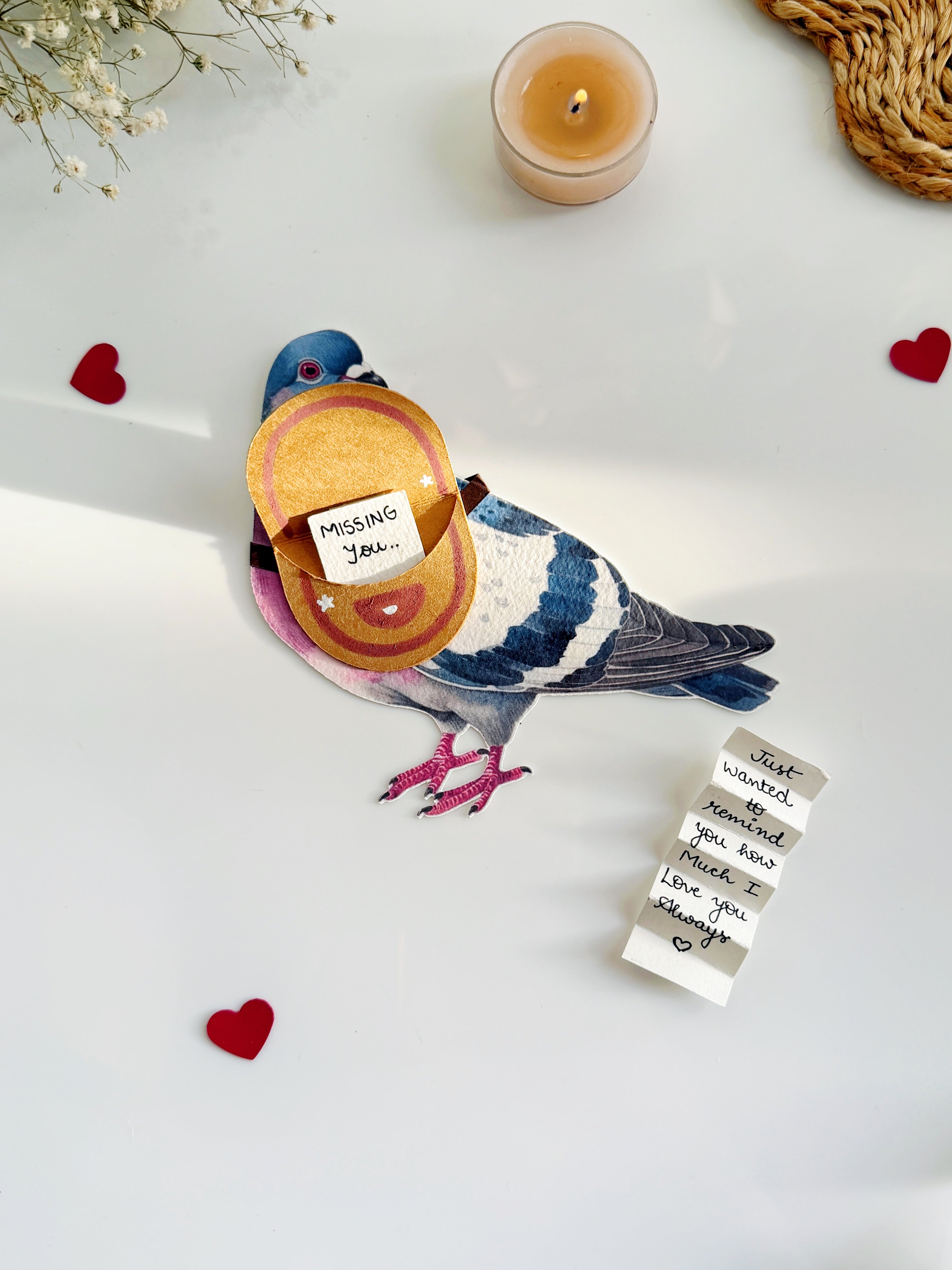 The Messenger Pigeon Pop-Up Card – Handmade Interactive Surprise Gift for Someone Special
