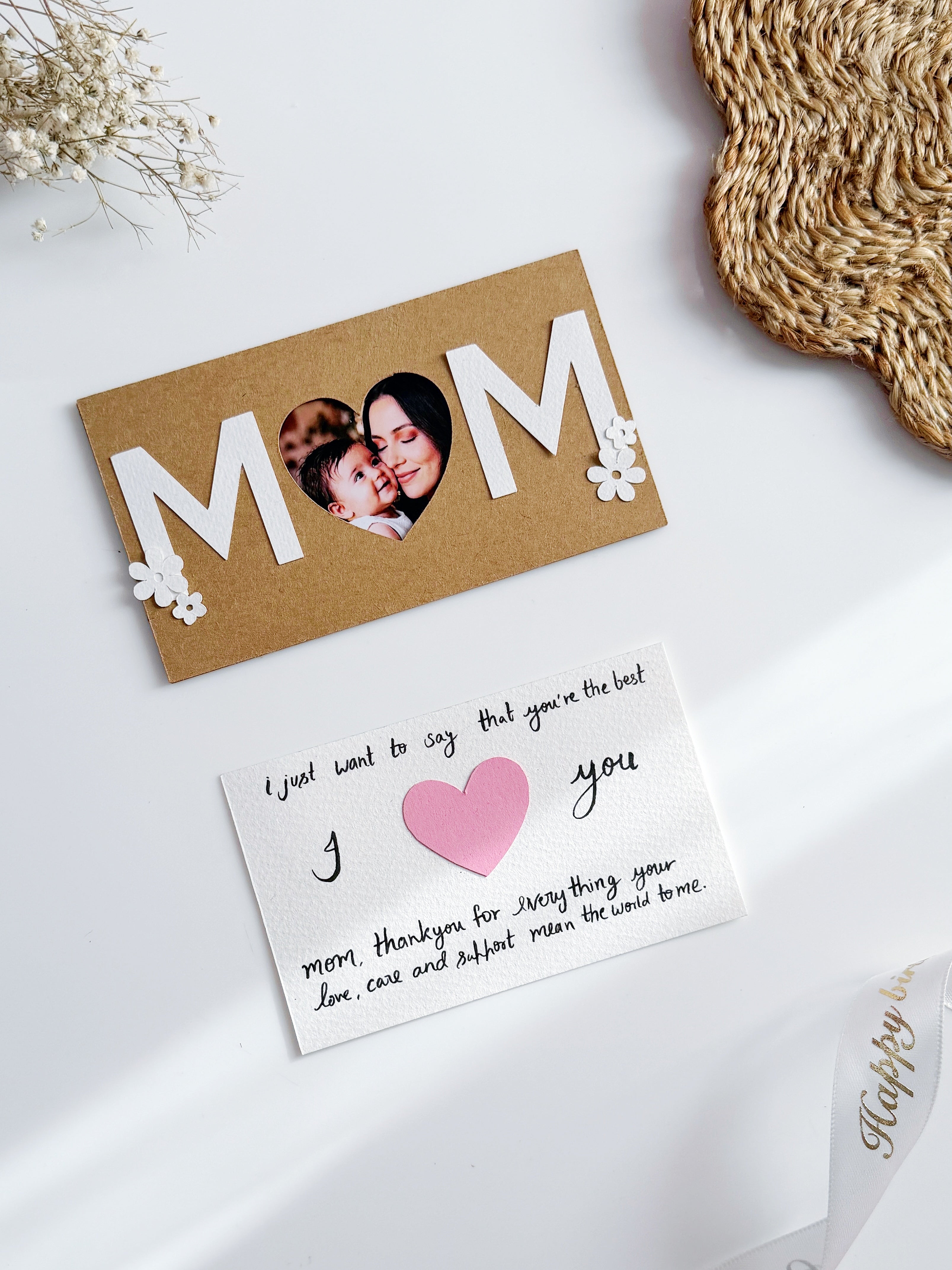 Mother’s Day Pull-Out Card ; Interactive Sliding Reveal Gift for Mom