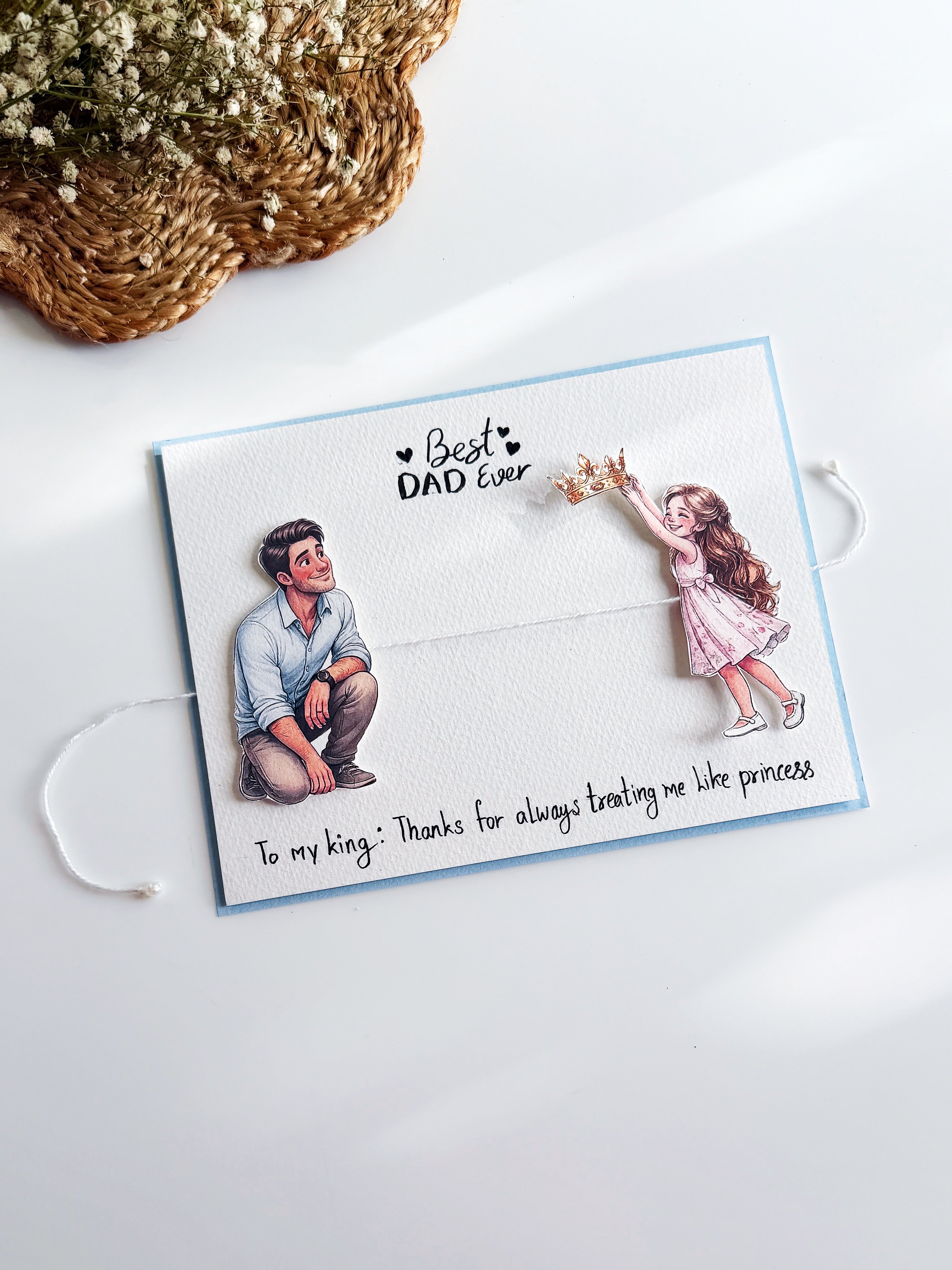 Crown of Love Card – Premium Handmade Father’s Day Greeting Card