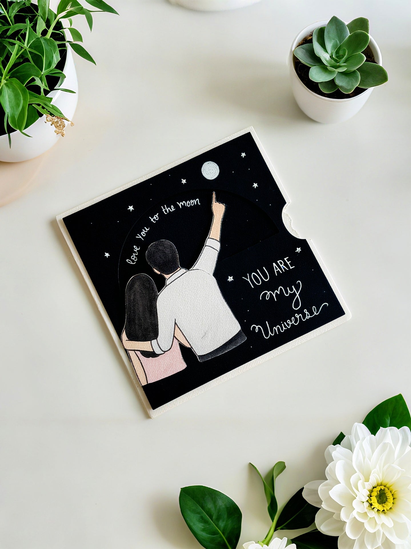 Love You to The Moon Card