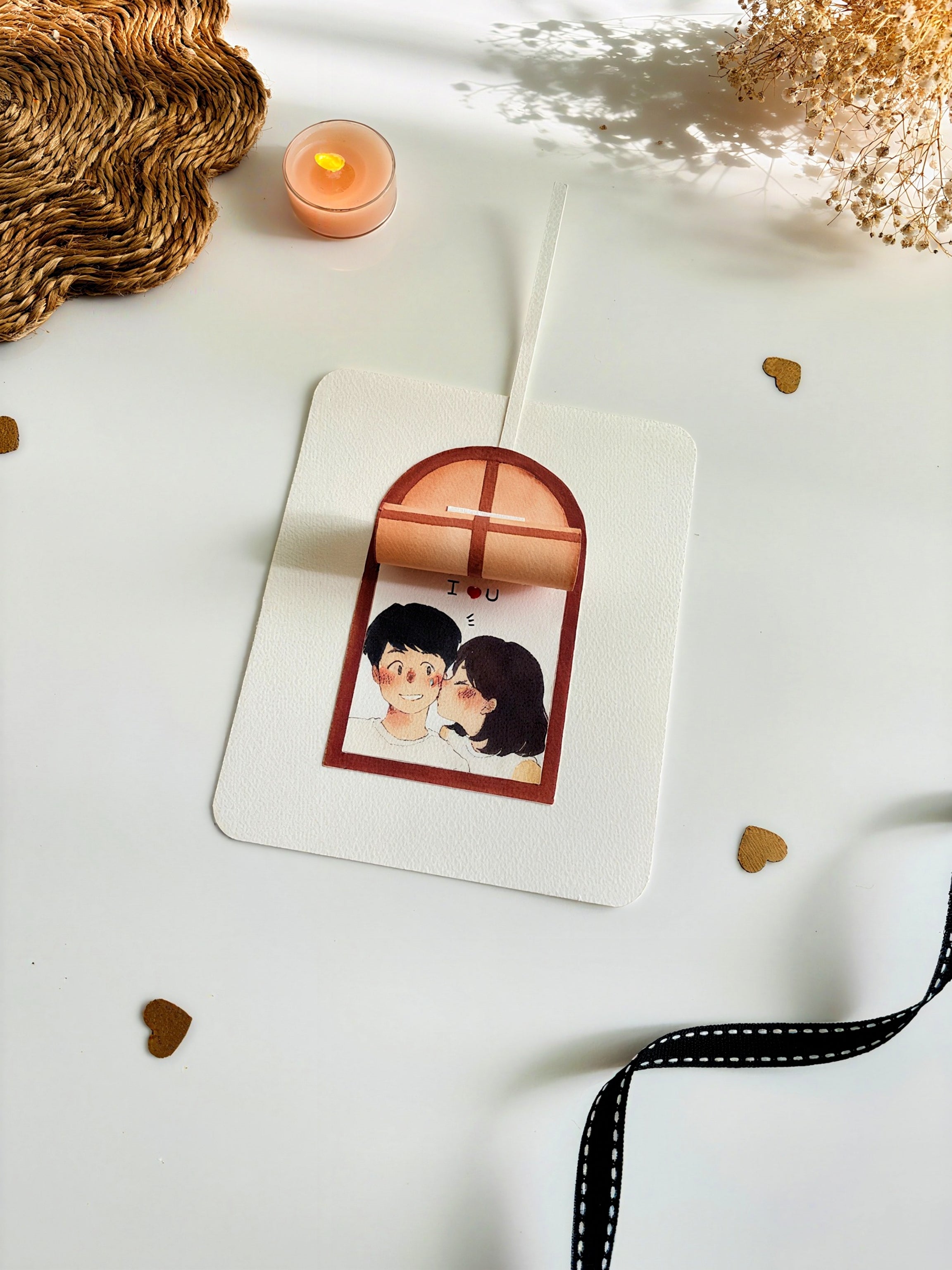 Peek Into My Love Card – Romantic Handmade Surprise Gift Card