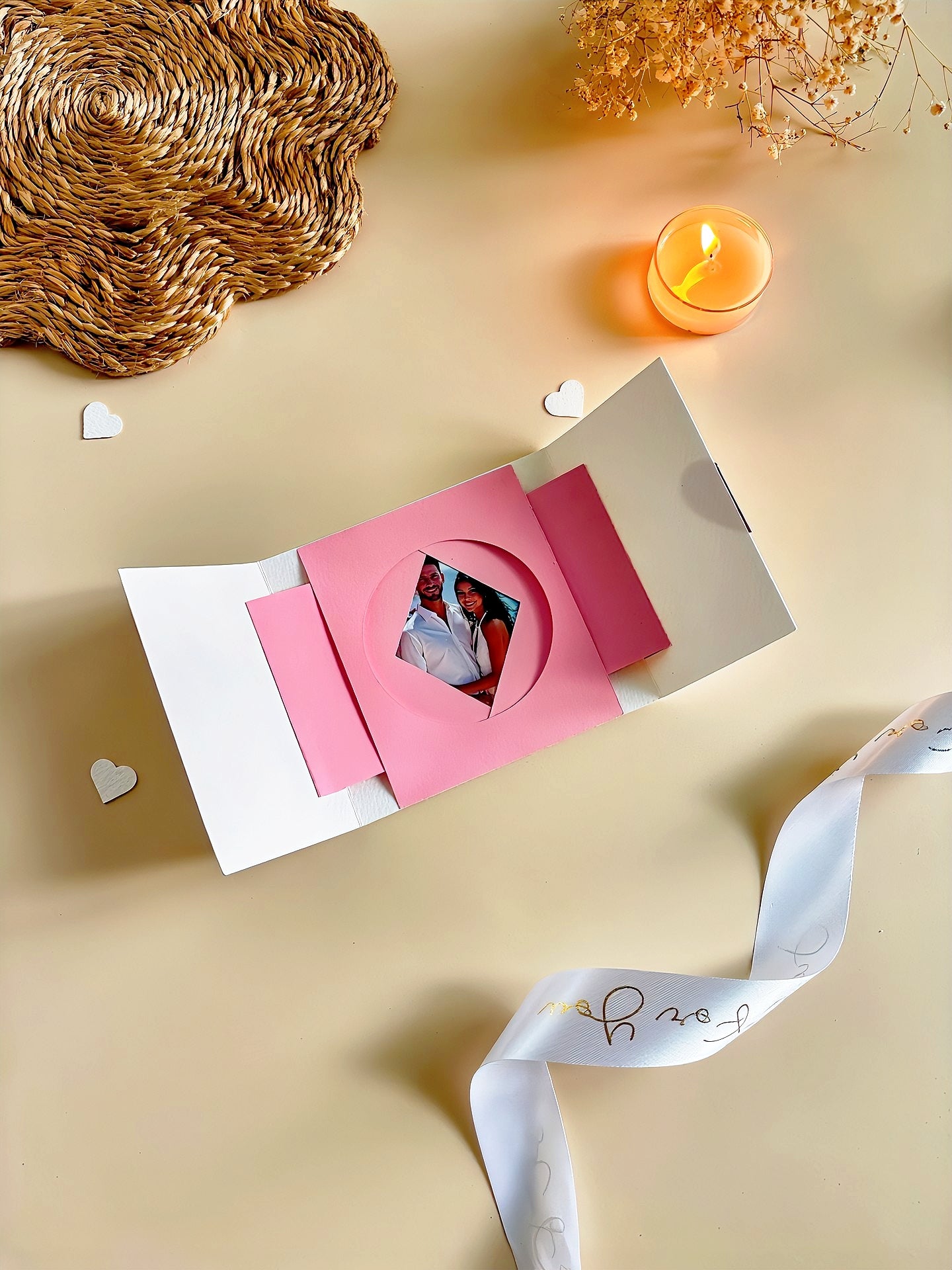 Photo Reveal Card :Hand-Layered "Iris Reveal" Card for Your Special Someone 🎀