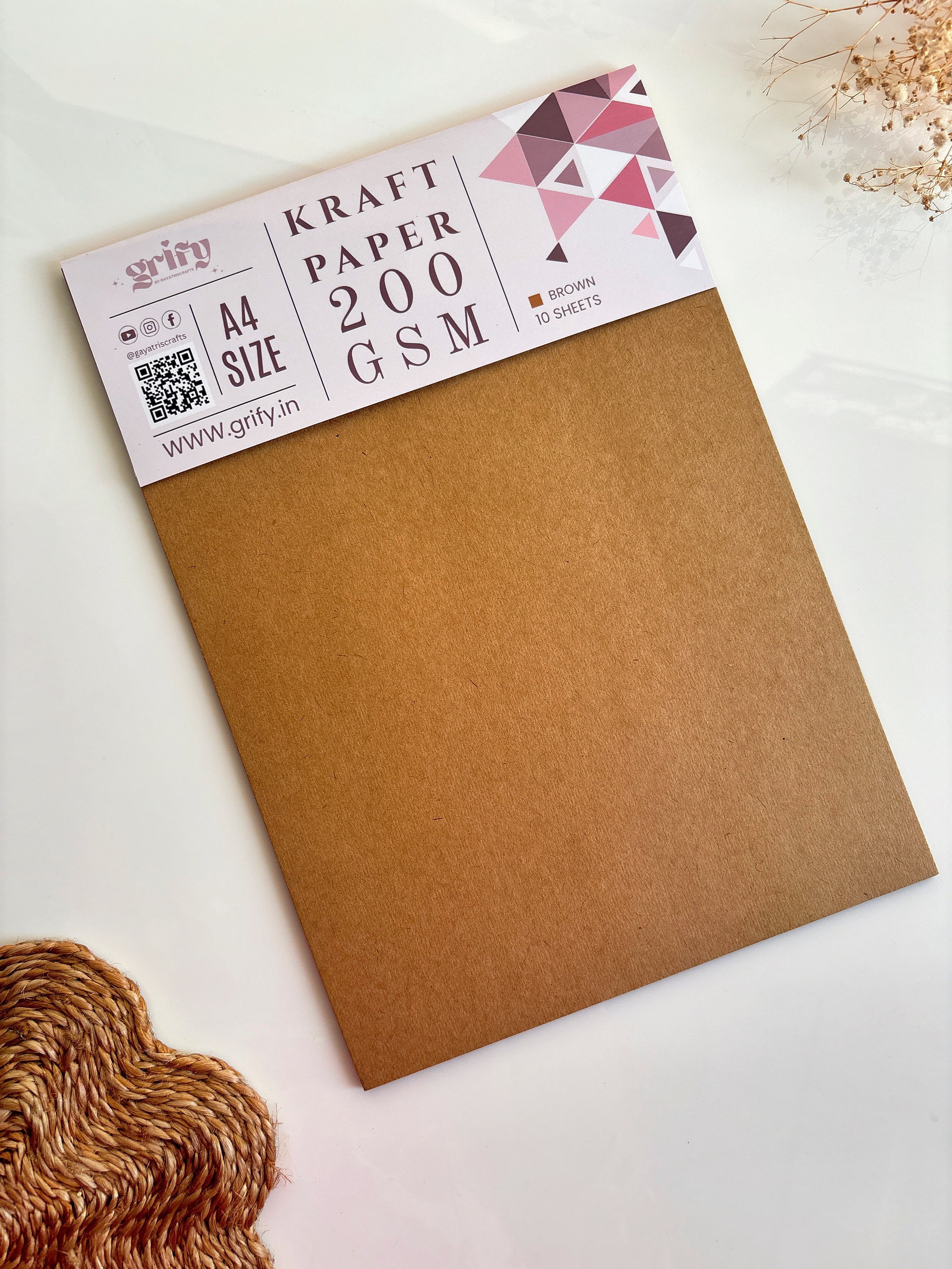 Grify kraft paper brown | A4(30×21CM) | 10 Sheets