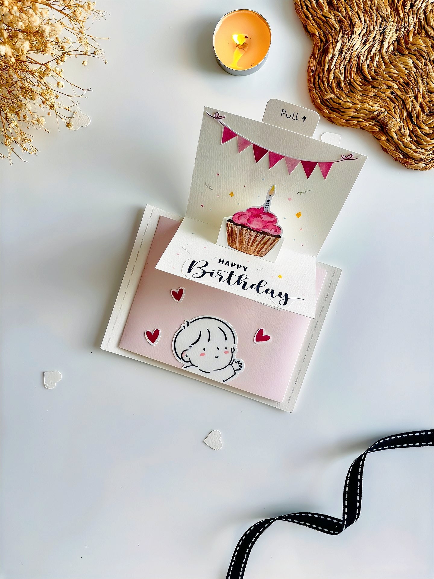 Lovecrafted  Pull-Up Birthday Surprise – Unique 3D Vertical Motion Card for Best Friends & Family
